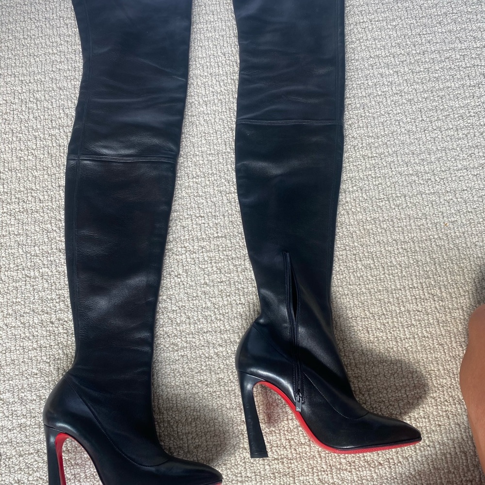 thigh high christian louboutin boots